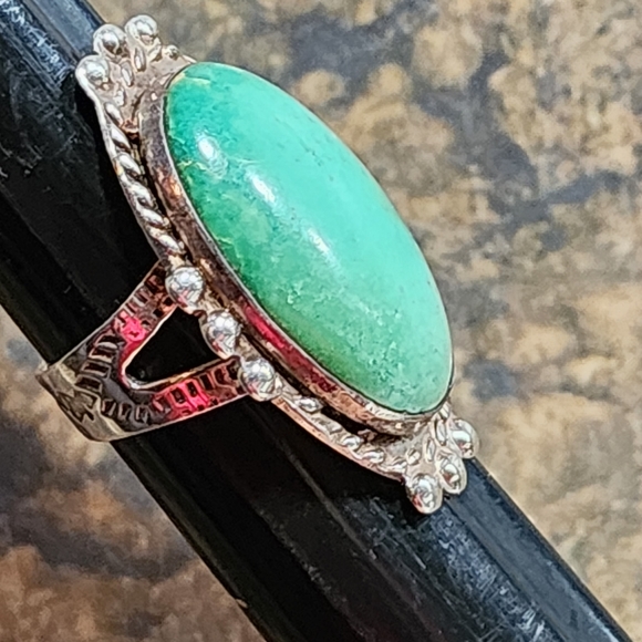 Vintage Sterling silver Native American ring size 6 turquoise fine jewelry - Picture 3 of 7